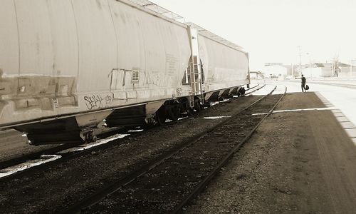 Train on railroad track