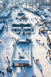 High angle view of city