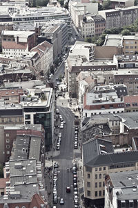 High angle view of cityscape