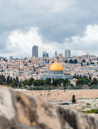 Skyline of the old city of jerusalem, israel.