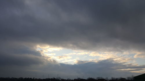 Low angle view of storm clouds in sky