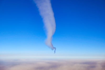 Full length of a bird flying in sky