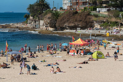 Group of people on beach