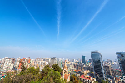 Cityscape seen from the top of santa lucia park