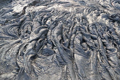 Full frame shot of hardened lava