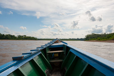 Boat on tambopata river