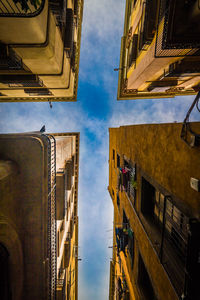 Low angle view of buildings against sky