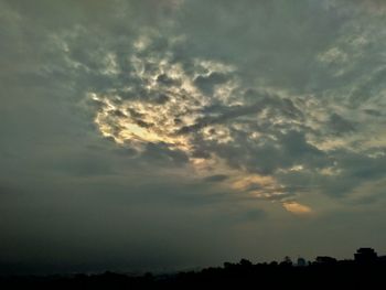 Silhouette of sky at sunset