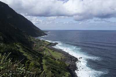 Scenic view of cloudy sky over sea