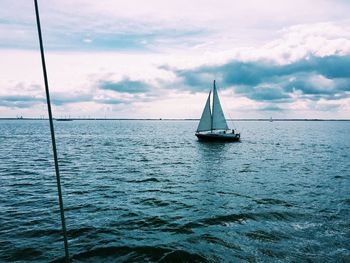 Boats sailing in sea