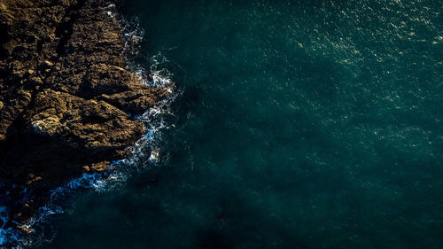 High angle view of sea