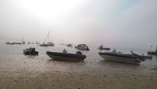 Boats on beach