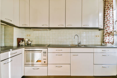 High angle view of food in kitchen