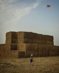 Full length of man on field against sky