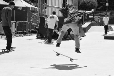 People in town square