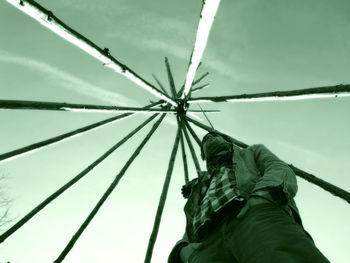 Low angle view of building against sky