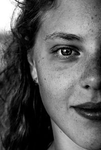 Close-up portrait of smiling woman