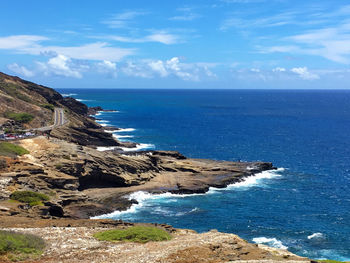 Scenic view of sea against sky