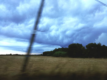 Scenic view of land against sky