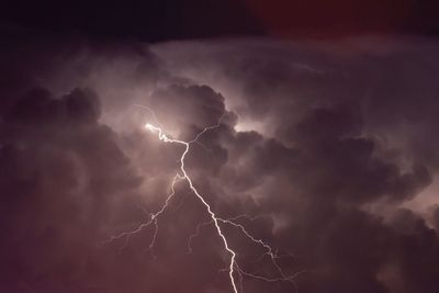 Low angle view of cloudy sky