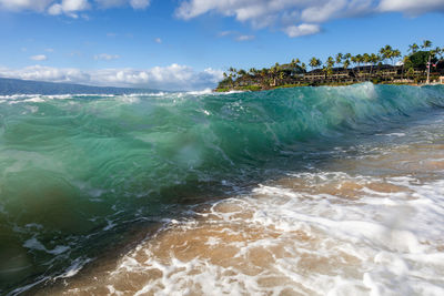 Scenic view of sea against sky