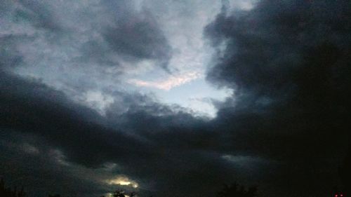 Low angle view of storm clouds in sky