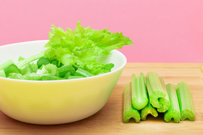 Close-up of vegetables on cutting board