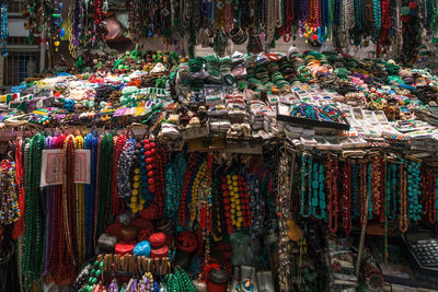 Objects at market stall for sale