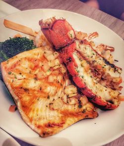 Close-up of meat on plate