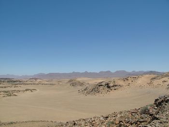 Scenic view of landscape against clear sky