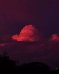 Low angle view of dramatic sky during sunset