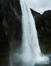 Scenic view of waterfall