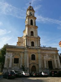 View of church in front of building