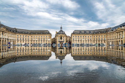 Reflection of buildings in water