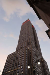 Low angle view of modern building against sky