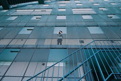 High angle view of modern office building