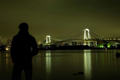 Illuminated city at night