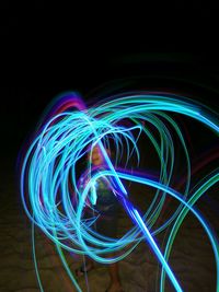 Light trails at night