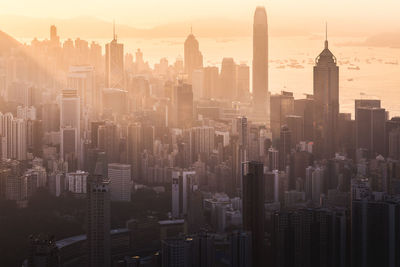 Aerial view of buildings in city