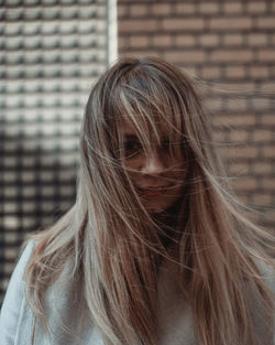 Close-up portrait of woman