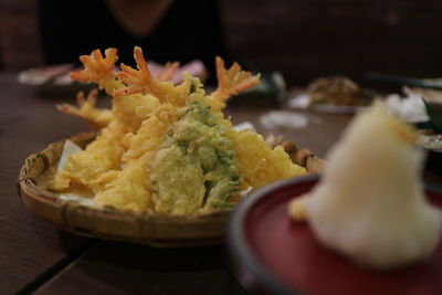 Close-up of tempura in bowl