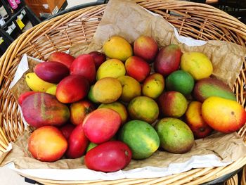 Close-up of fruits in basket