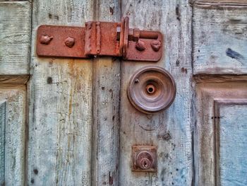 Close-up of door handle