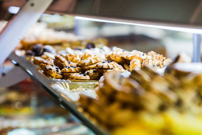 Close-up of food on table