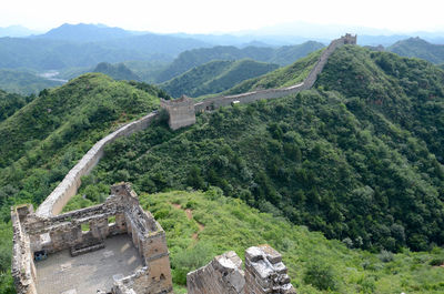 High angle view of the great wall