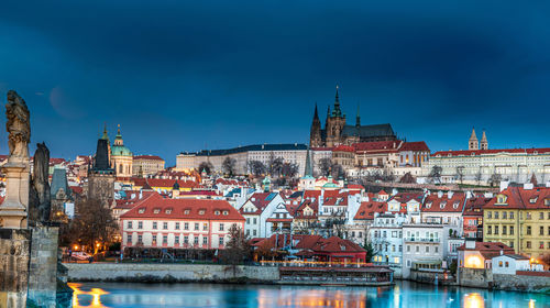 View of buildings in city at waterfront