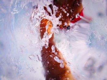 Waves splashing in water