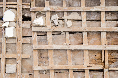 Full frame shot of wooden wall