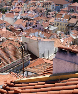 High angle view of houses