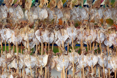 Dry fish for sale at the market